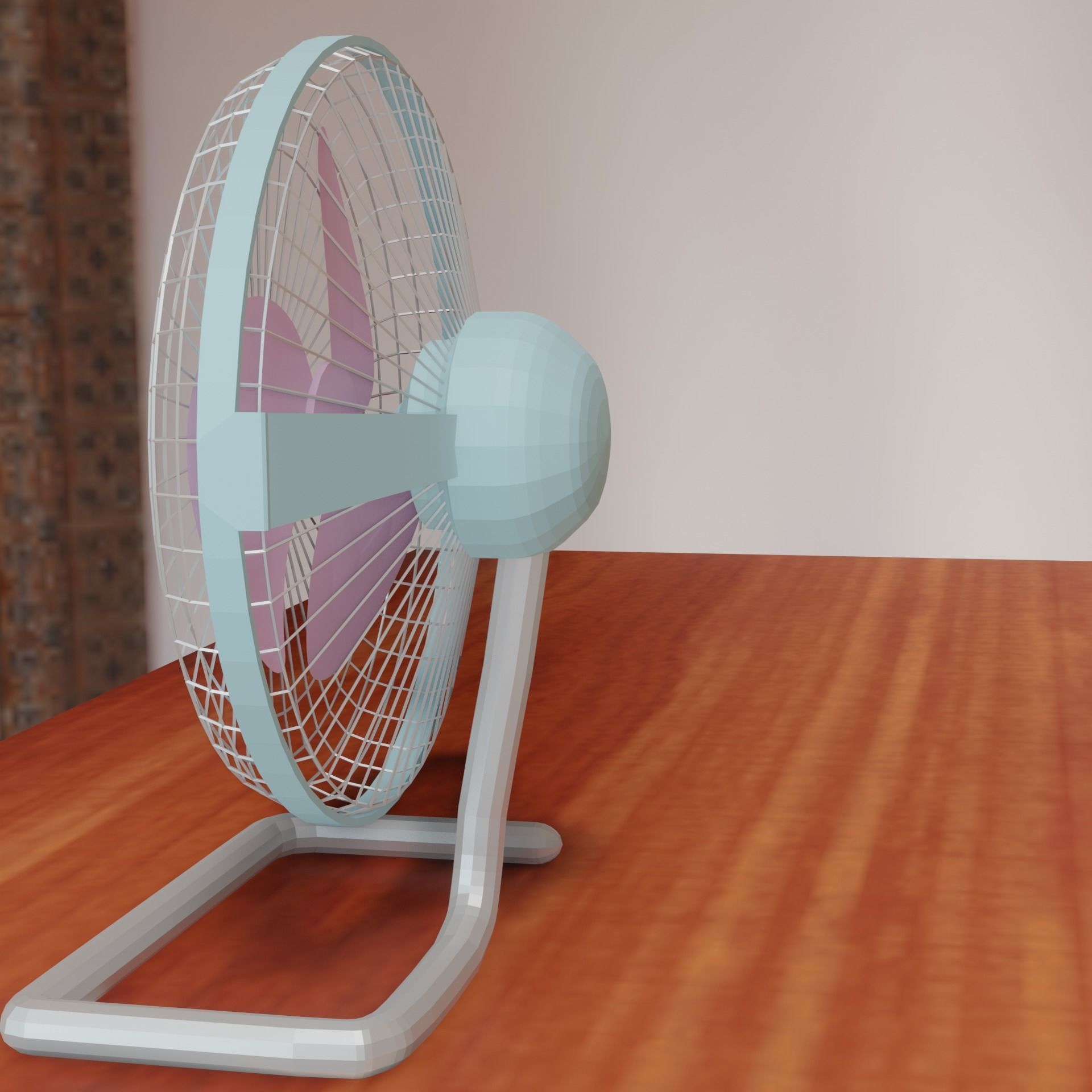 Table fan 3D model_4