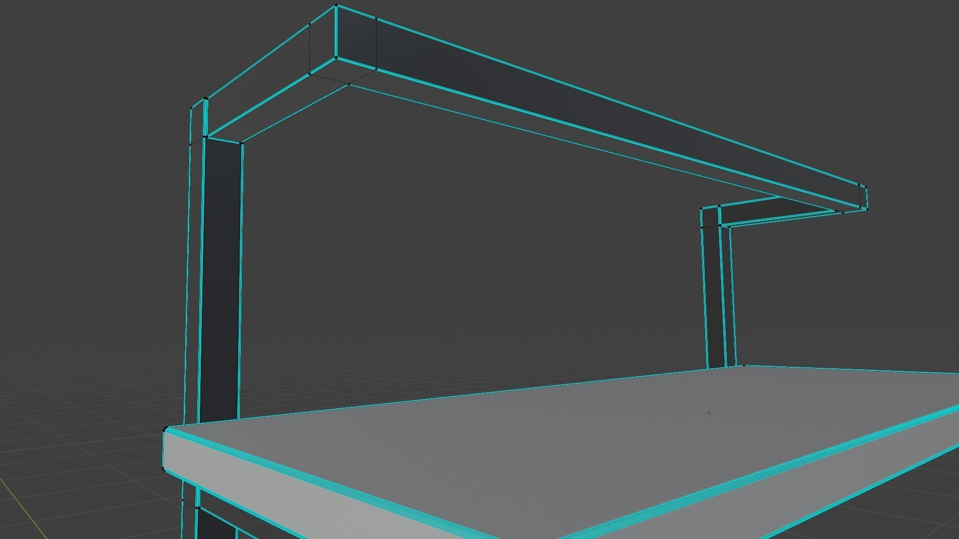 Rustica Shop Shelf Side Set of 4 3D model_14