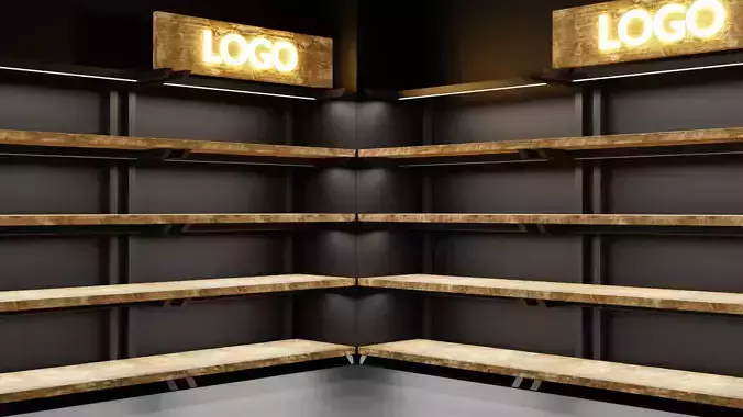 Rustica Shop Shelf Side Set of 4