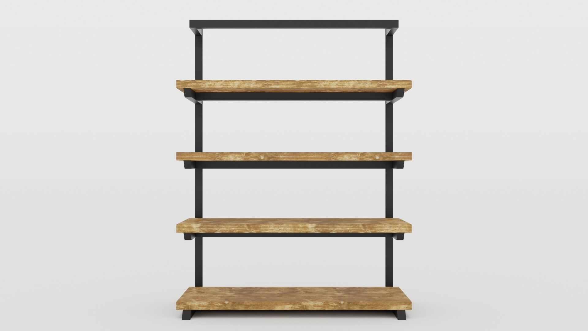 Rustica Shop Shelf Side Set of 4 3D model_3