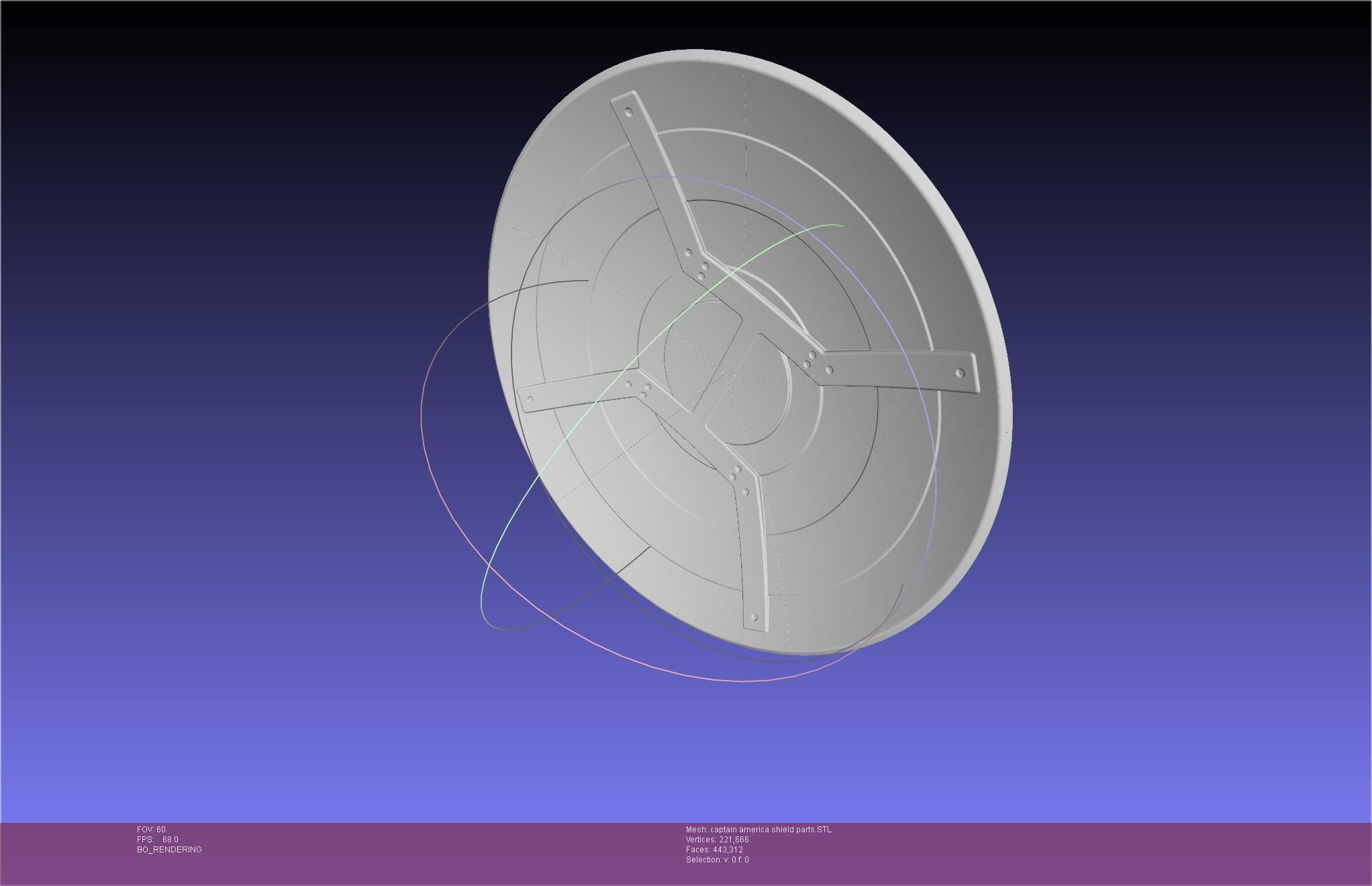 Captain America Shield Printable Assembly 3D print model_22