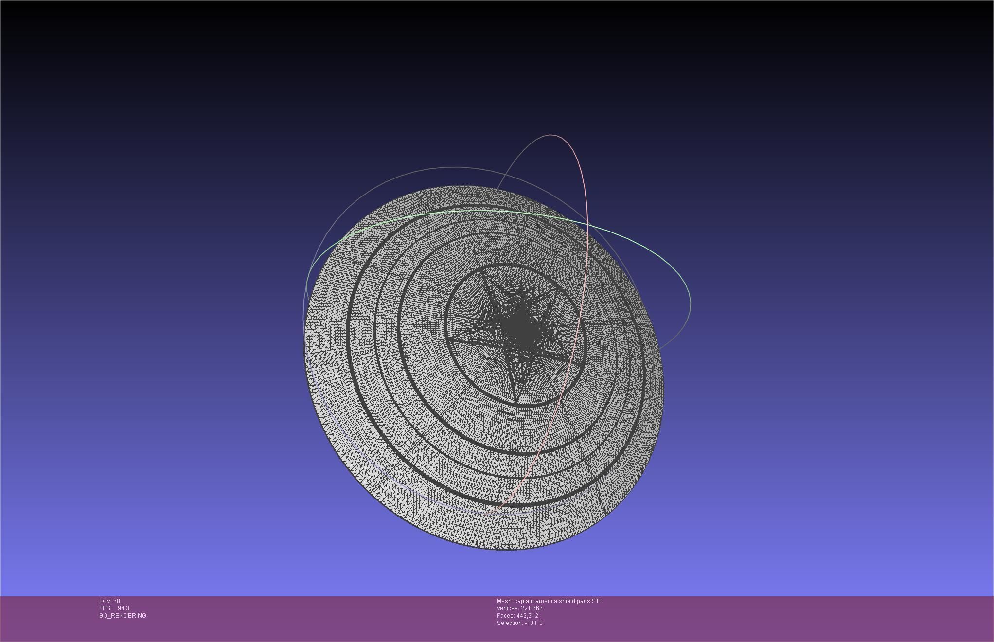 Captain America Shield Printable Assembly 3D print model_28