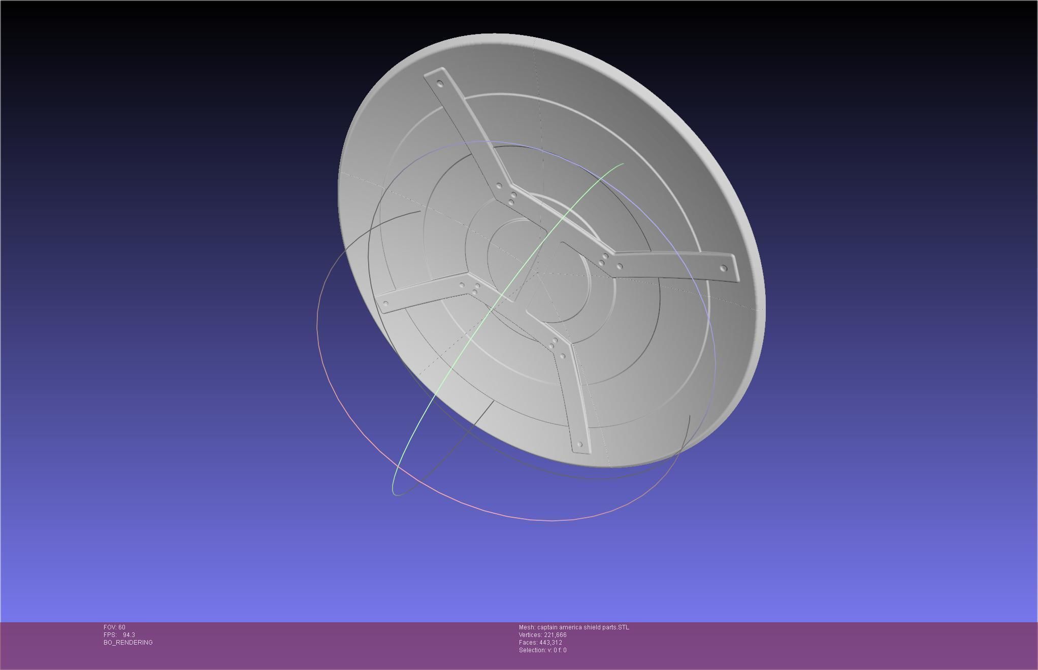 Captain America Shield Printable Assembly 3D print model_15