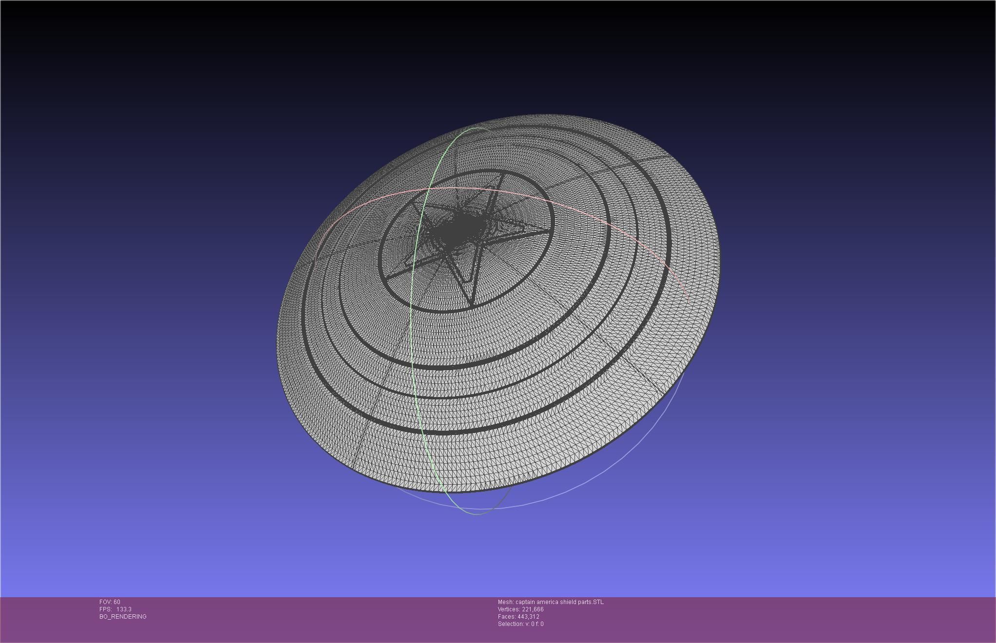 Captain America Shield Printable Assembly 3D print model_33