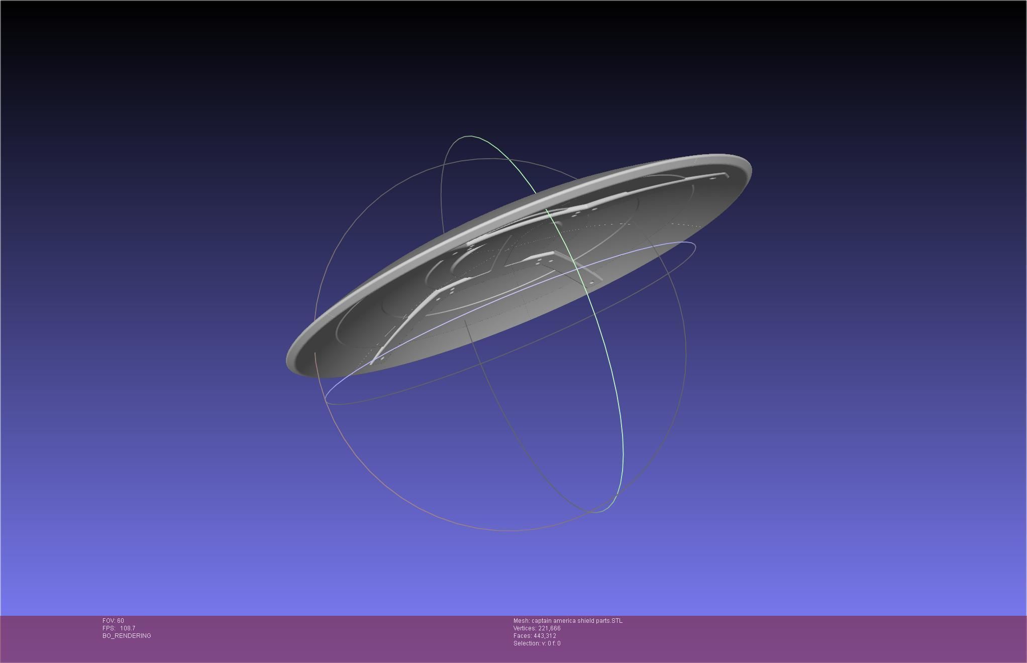 Captain America Shield Printable Assembly 3D print model_12