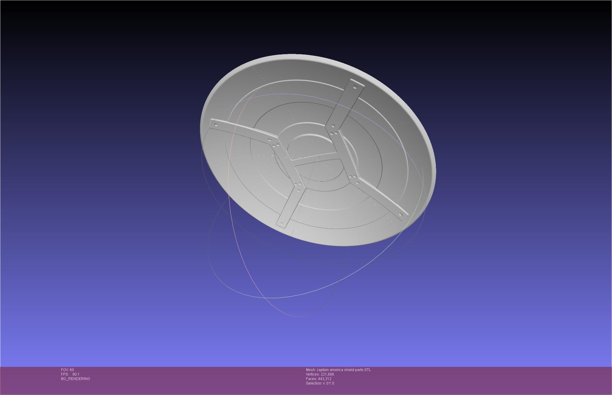 Captain America Shield Printable Assembly 3D print model_25