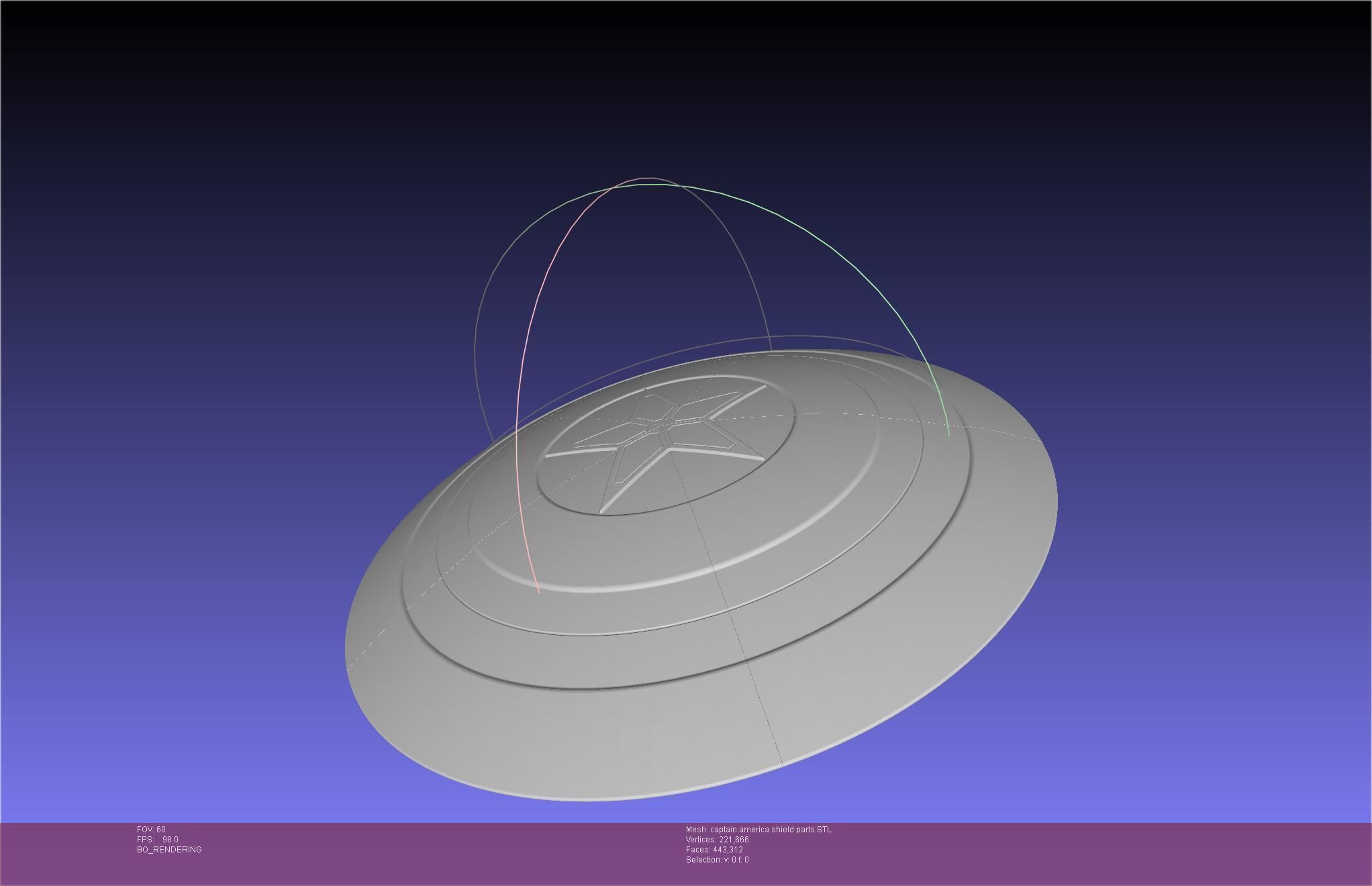 Captain America Shield Printable Assembly 3D print model_5