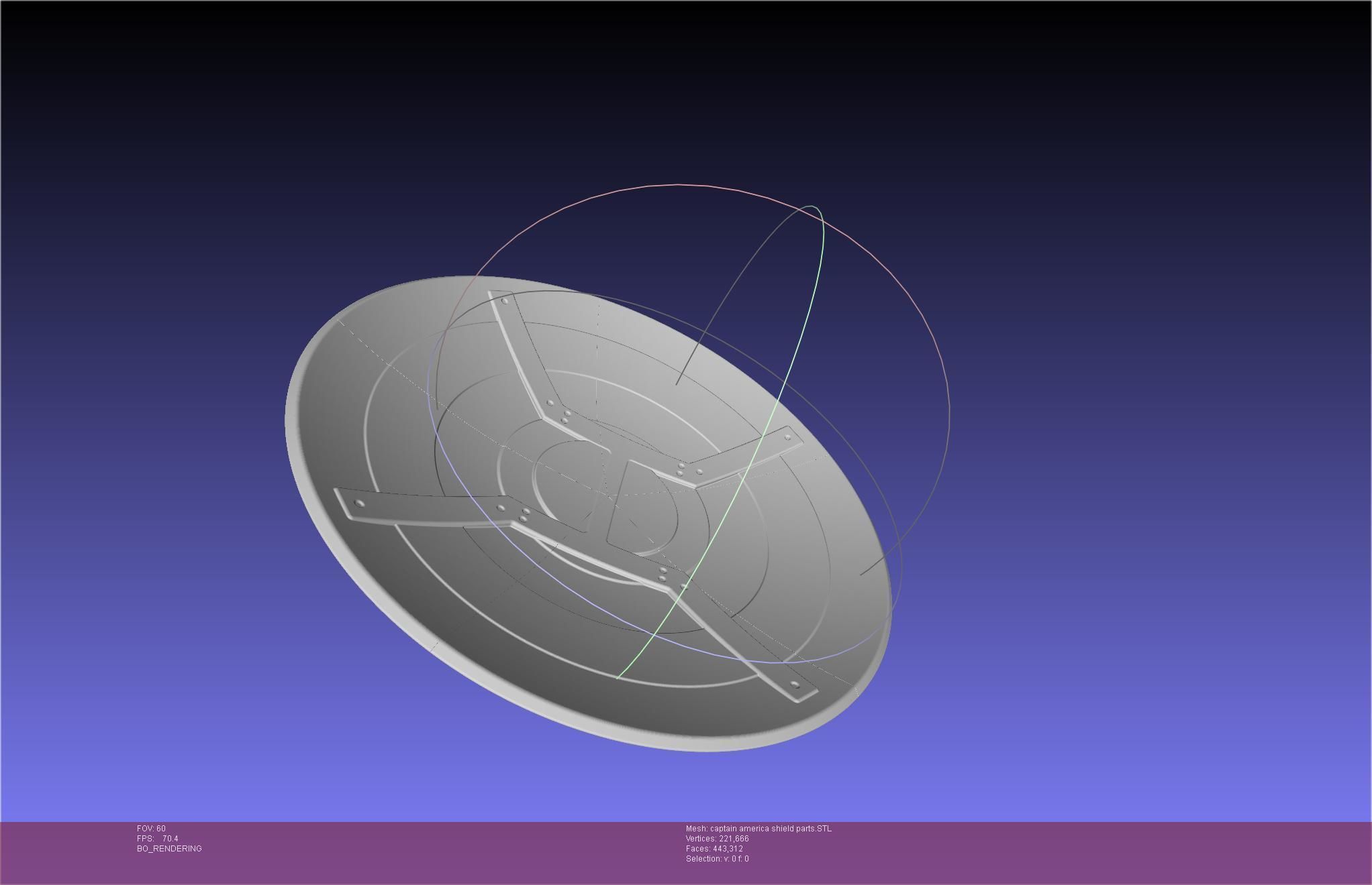 Captain America Shield Printable Assembly 3D print model_17