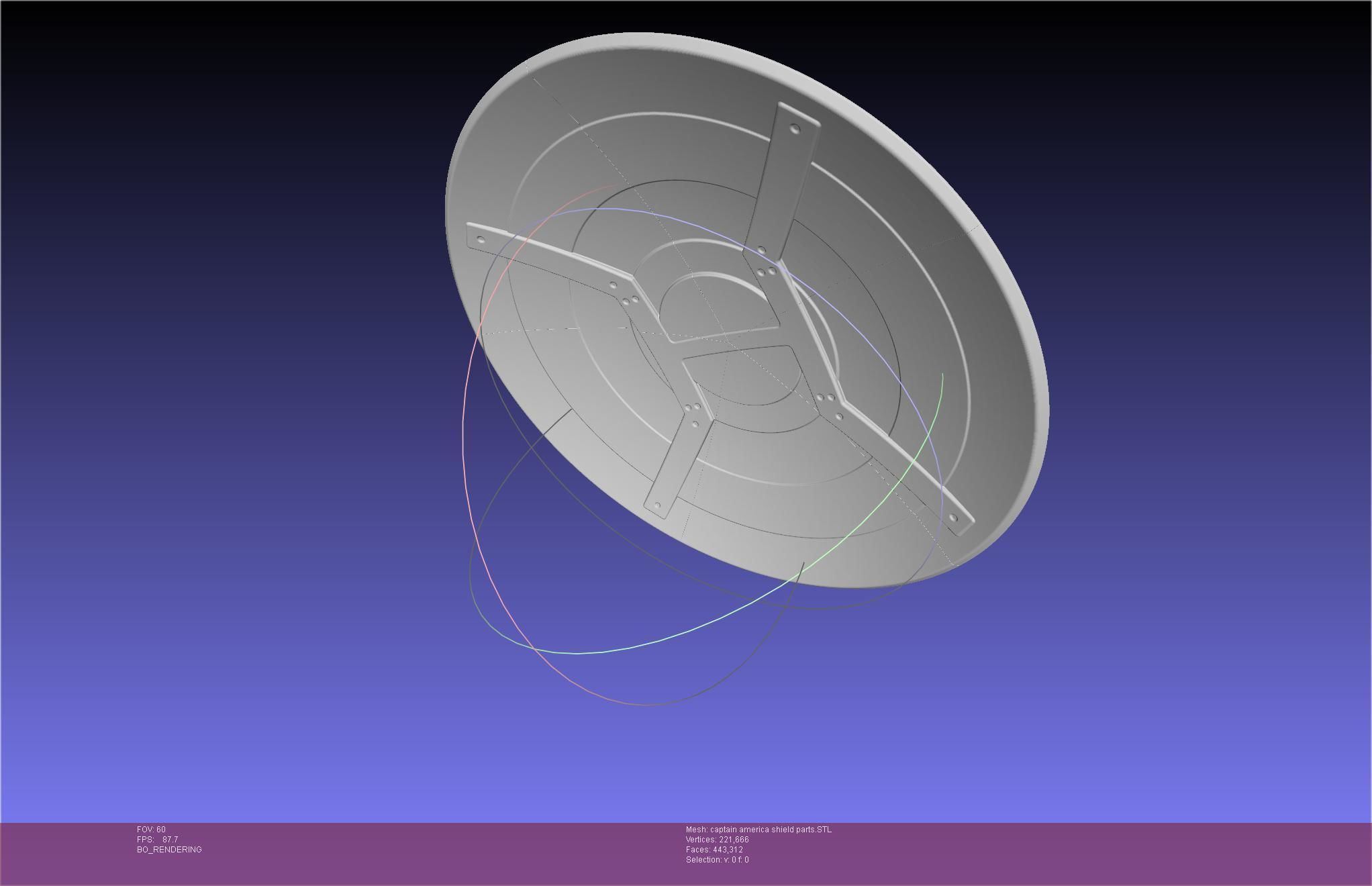 Captain America Shield Printable Assembly 3D print model_14