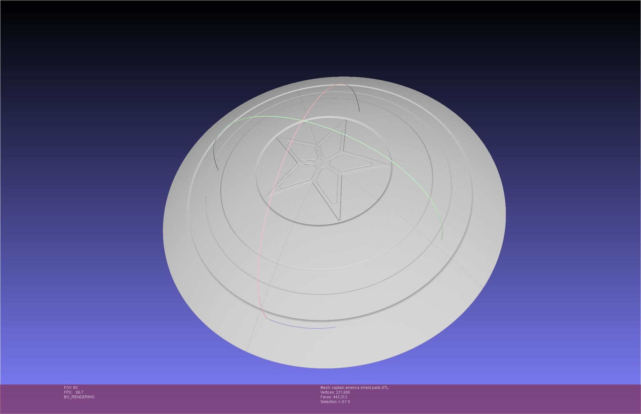 Captain America Shield Printable Assembly 3D print model_2