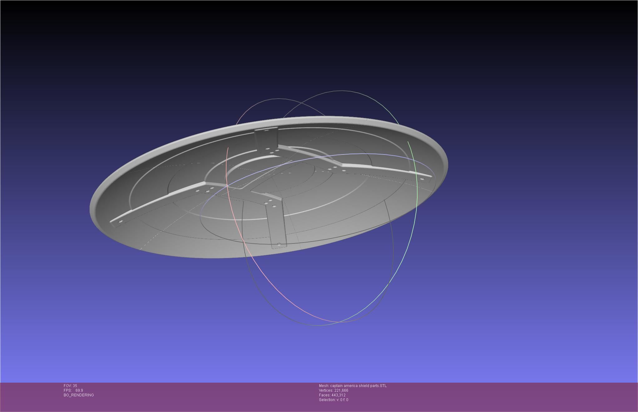 Captain America Shield Printable Assembly 3D print model_49