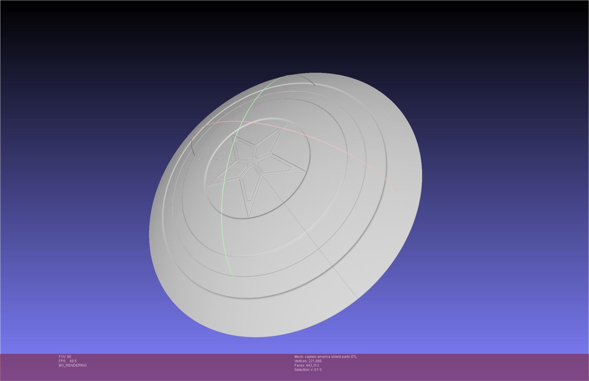 Captain America Shield Printable Assembly 3D print model_10