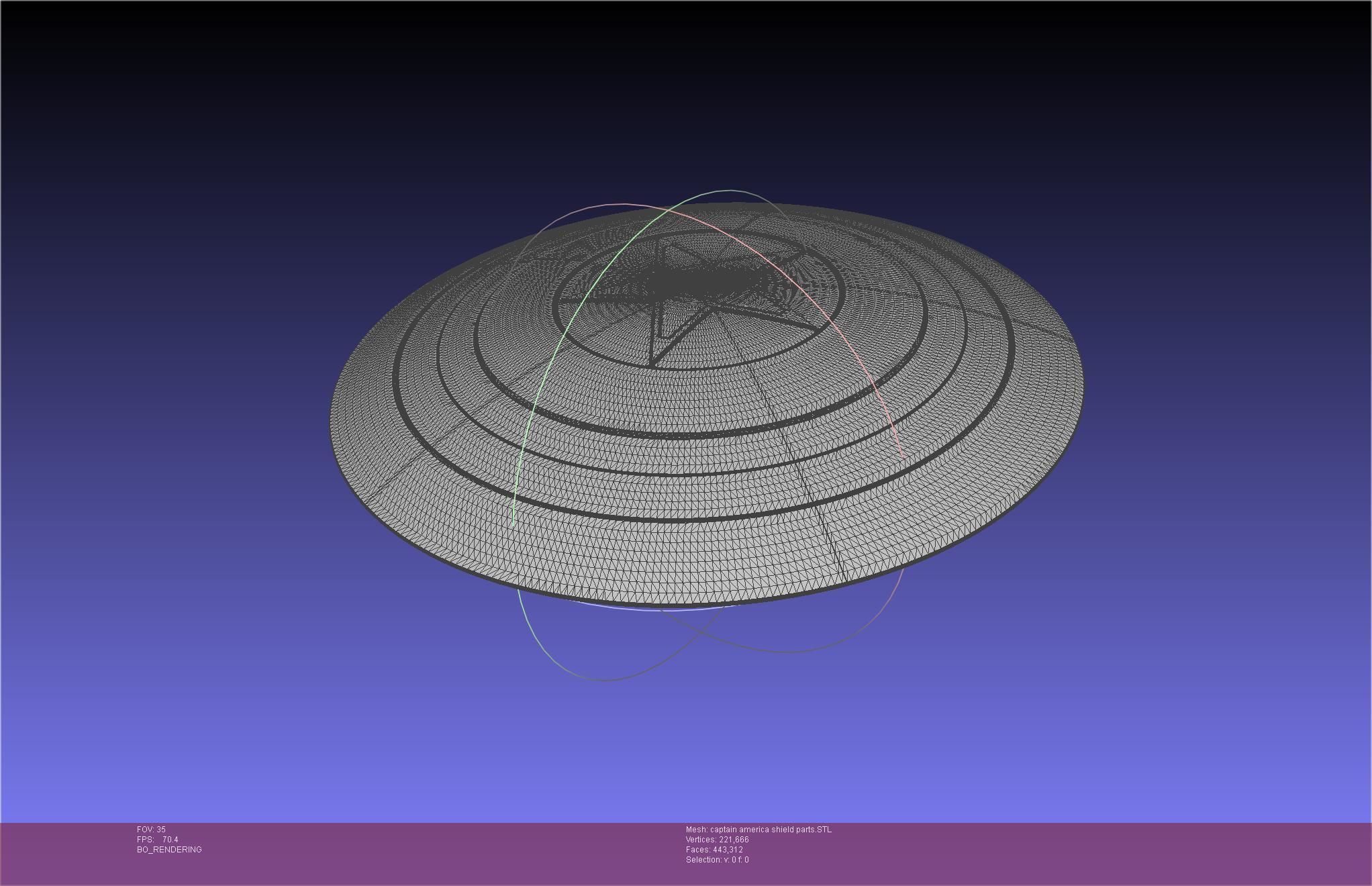 Captain America Shield Printable Assembly 3D print model_46