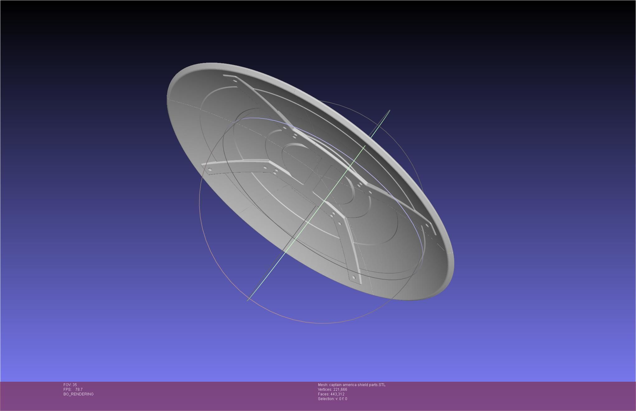 Captain America Shield Printable Assembly 3D print model_50