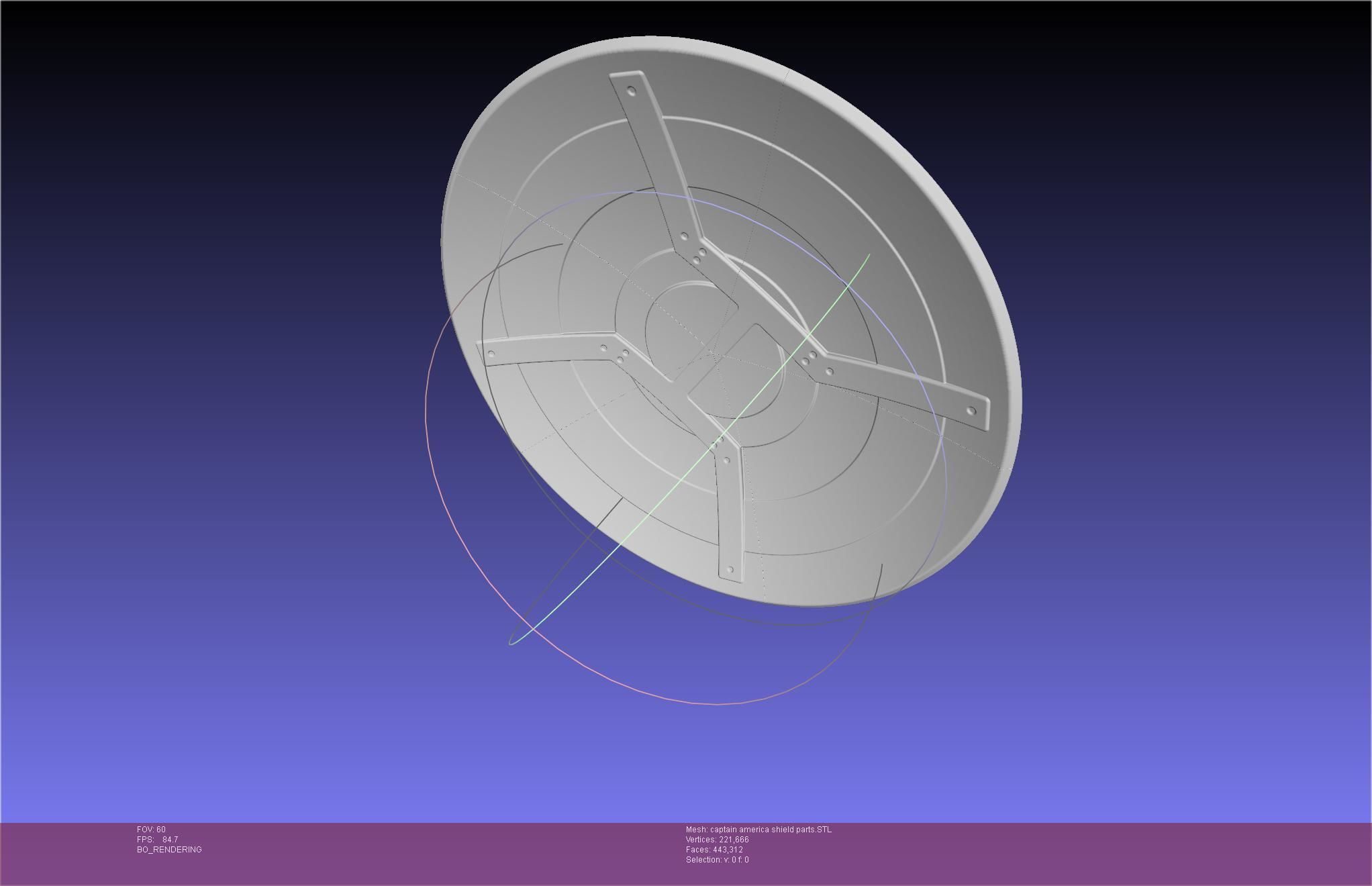 Captain America Shield Printable Assembly 3D print model_23