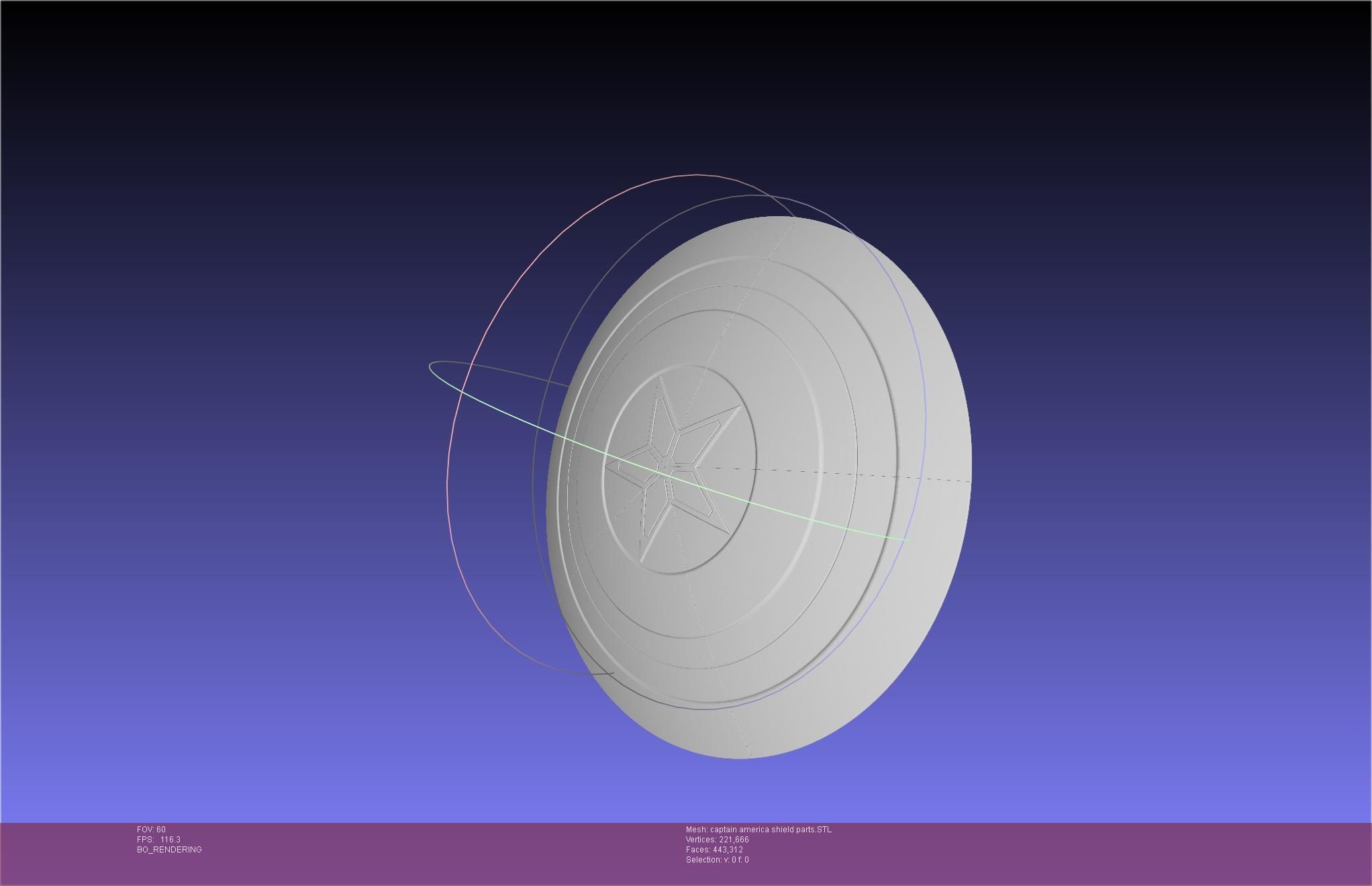 Captain America Shield Printable Assembly 3D print model_27