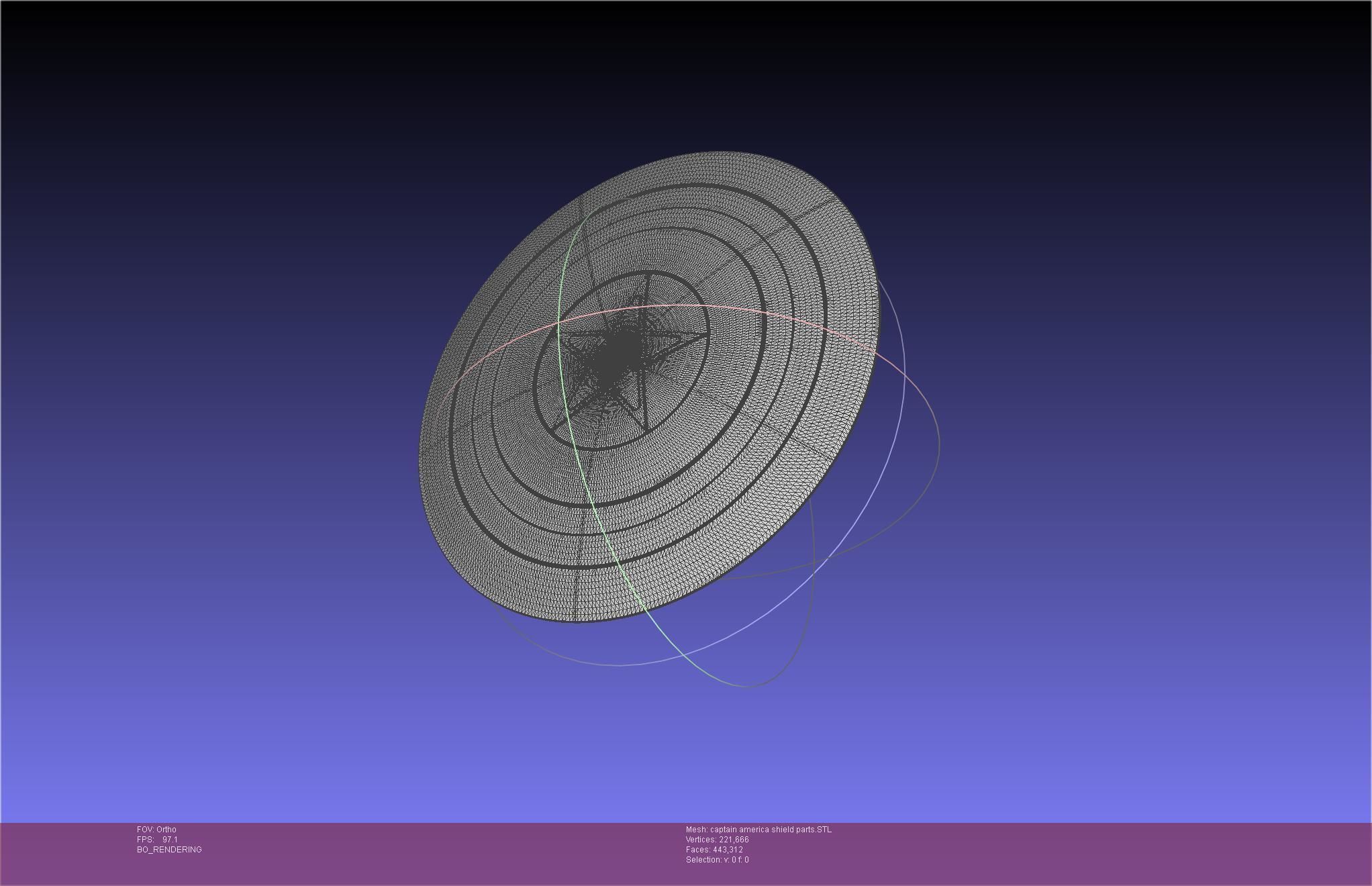 Captain America Shield Printable Assembly 3D print model_43