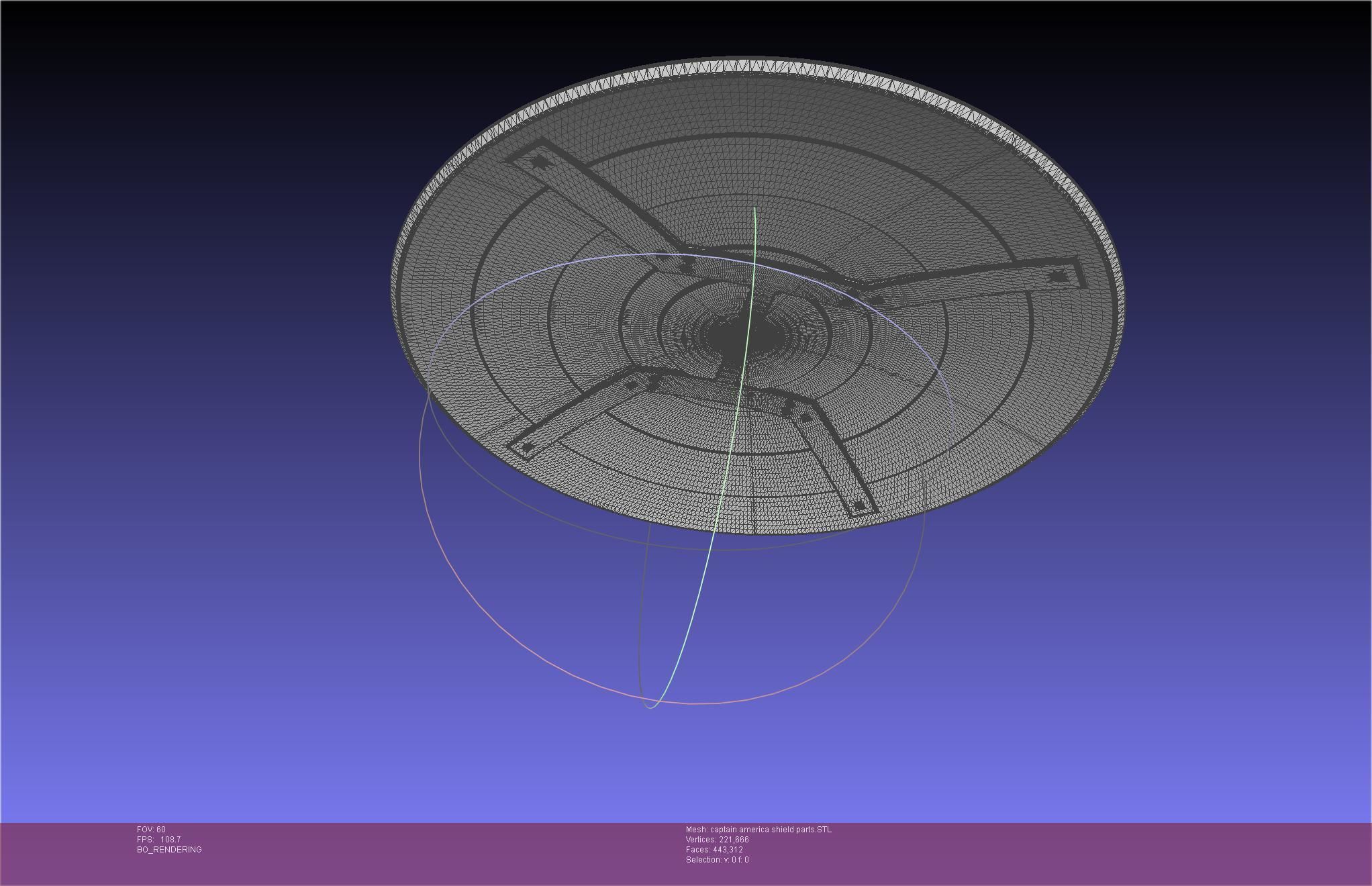 Captain America Shield Printable Assembly 3D print model_34