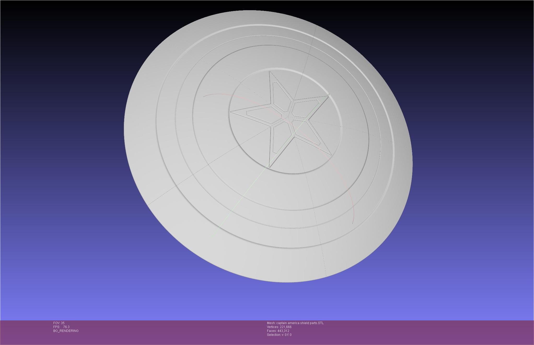 Captain America Shield Printable Assembly 3D print model_47