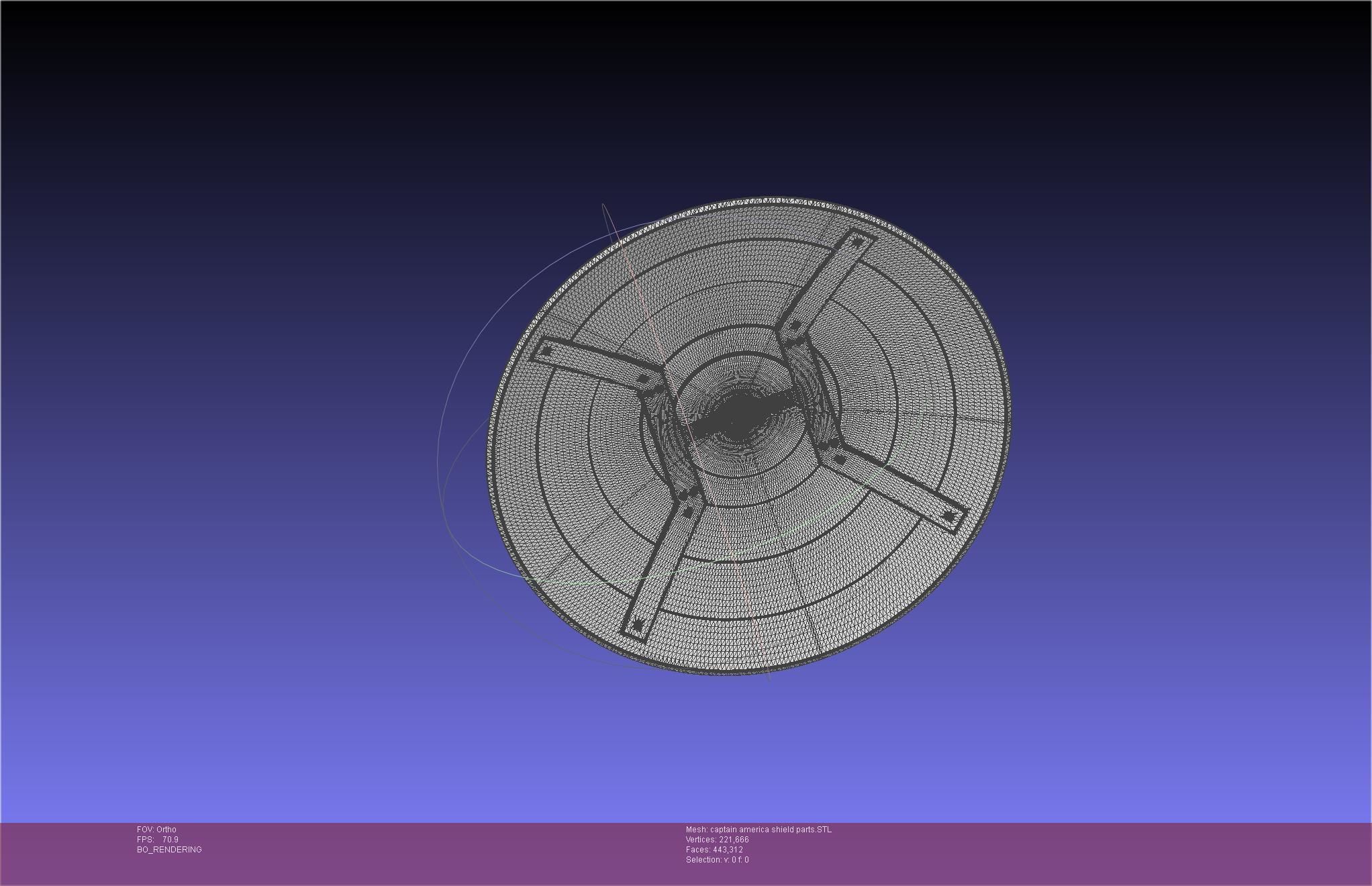 Captain America Shield Printable Assembly 3D print model_44