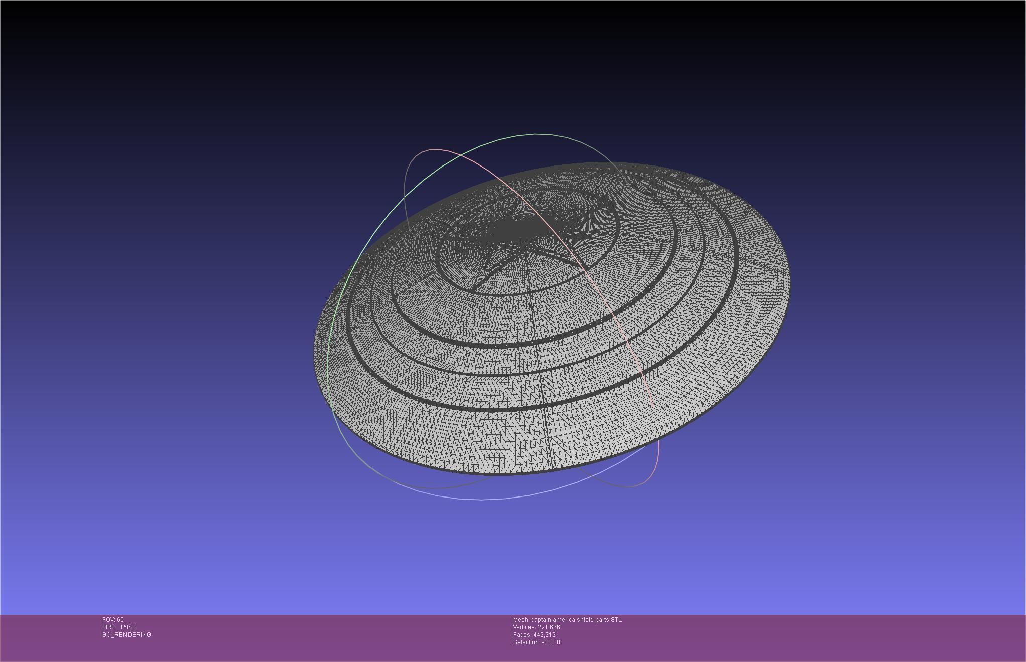 Captain America Shield Printable Assembly 3D print model_32