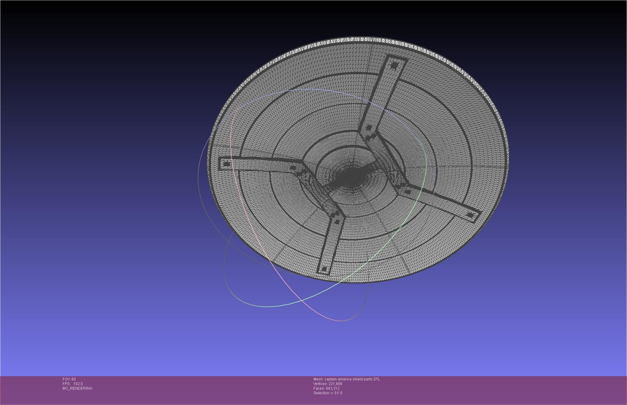 Captain America Shield Printable Assembly 3D print model_35