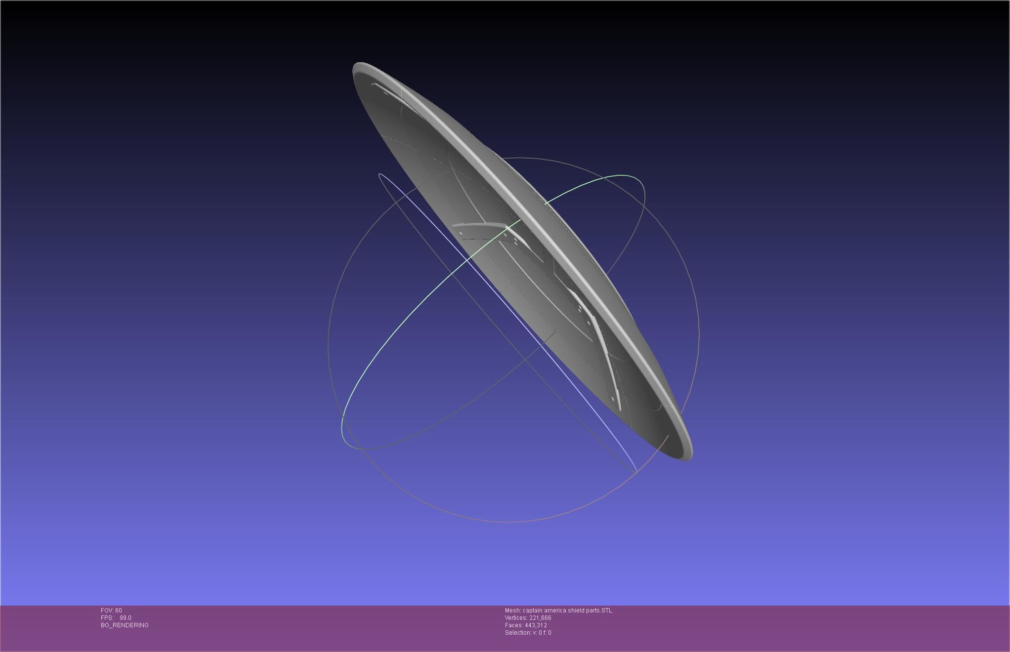 Captain America Shield Printable Assembly 3D print model_24