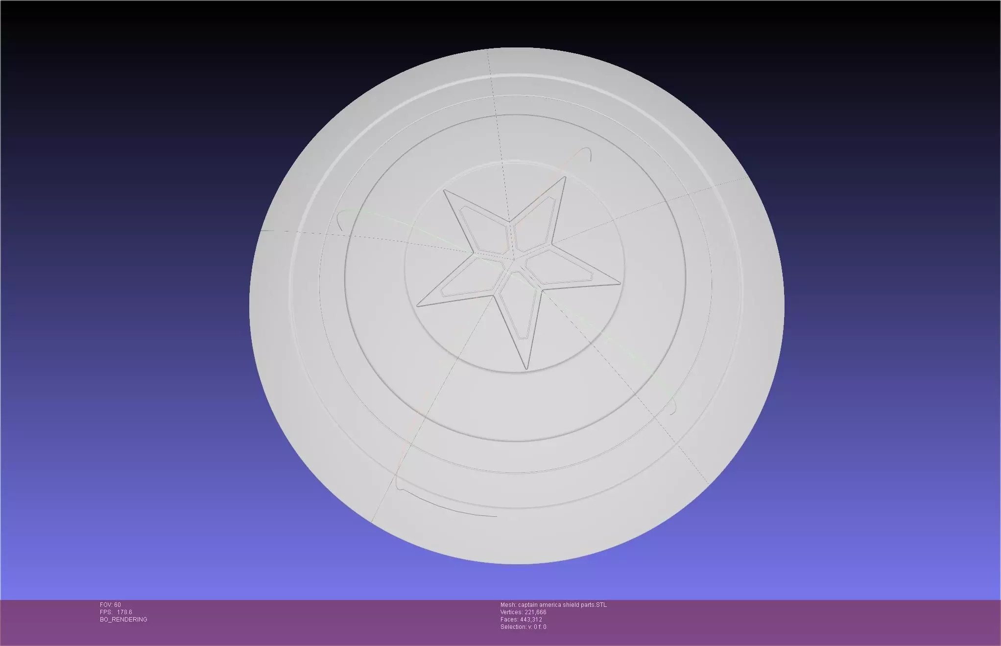 Captain America Shield Printable Assembly 3D print model_0