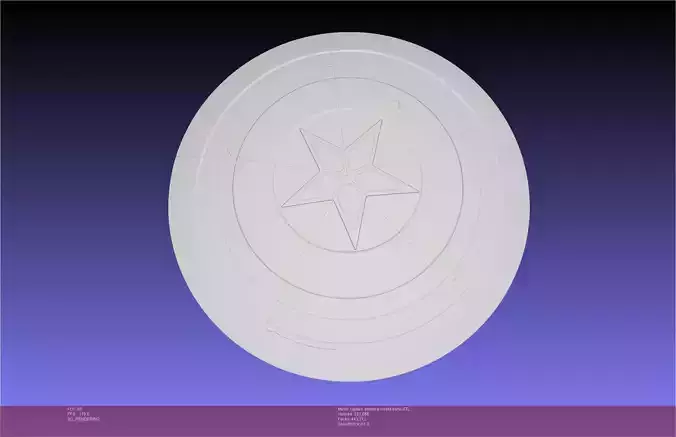 Captain America Shield Printable Assembly 3D print model