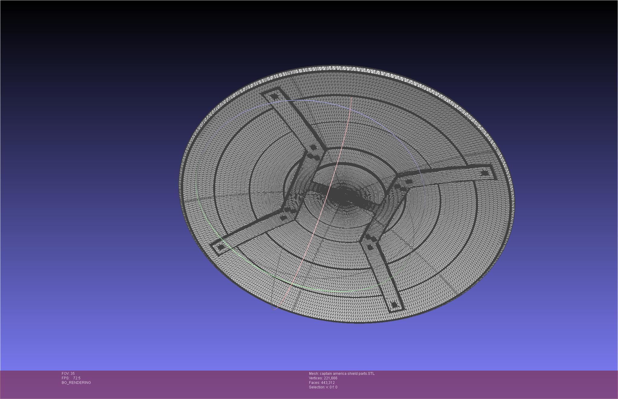 Captain America Shield Printable Assembly 3D print model_45