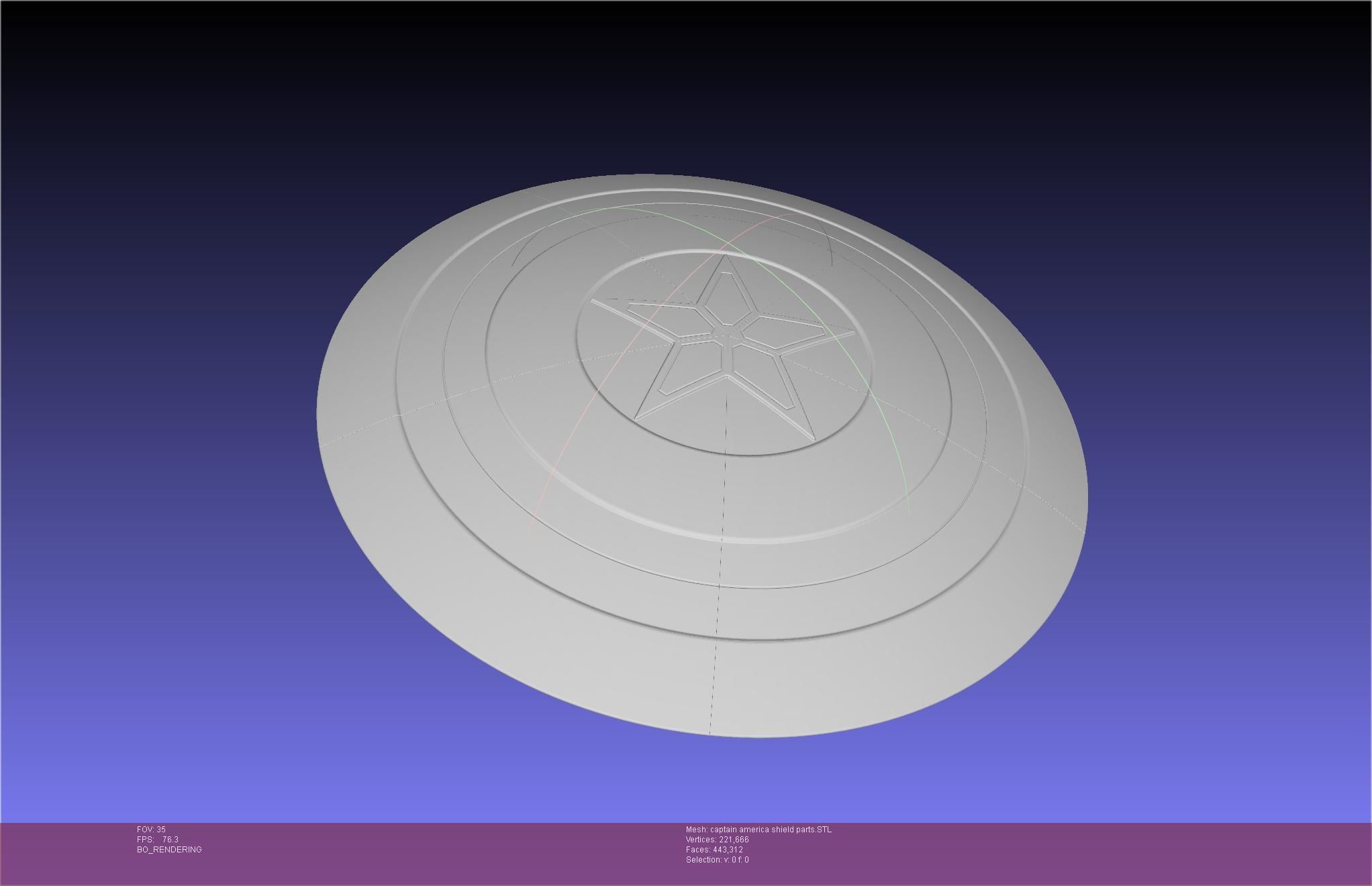 Captain America Shield Printable Assembly 3D print model_52
