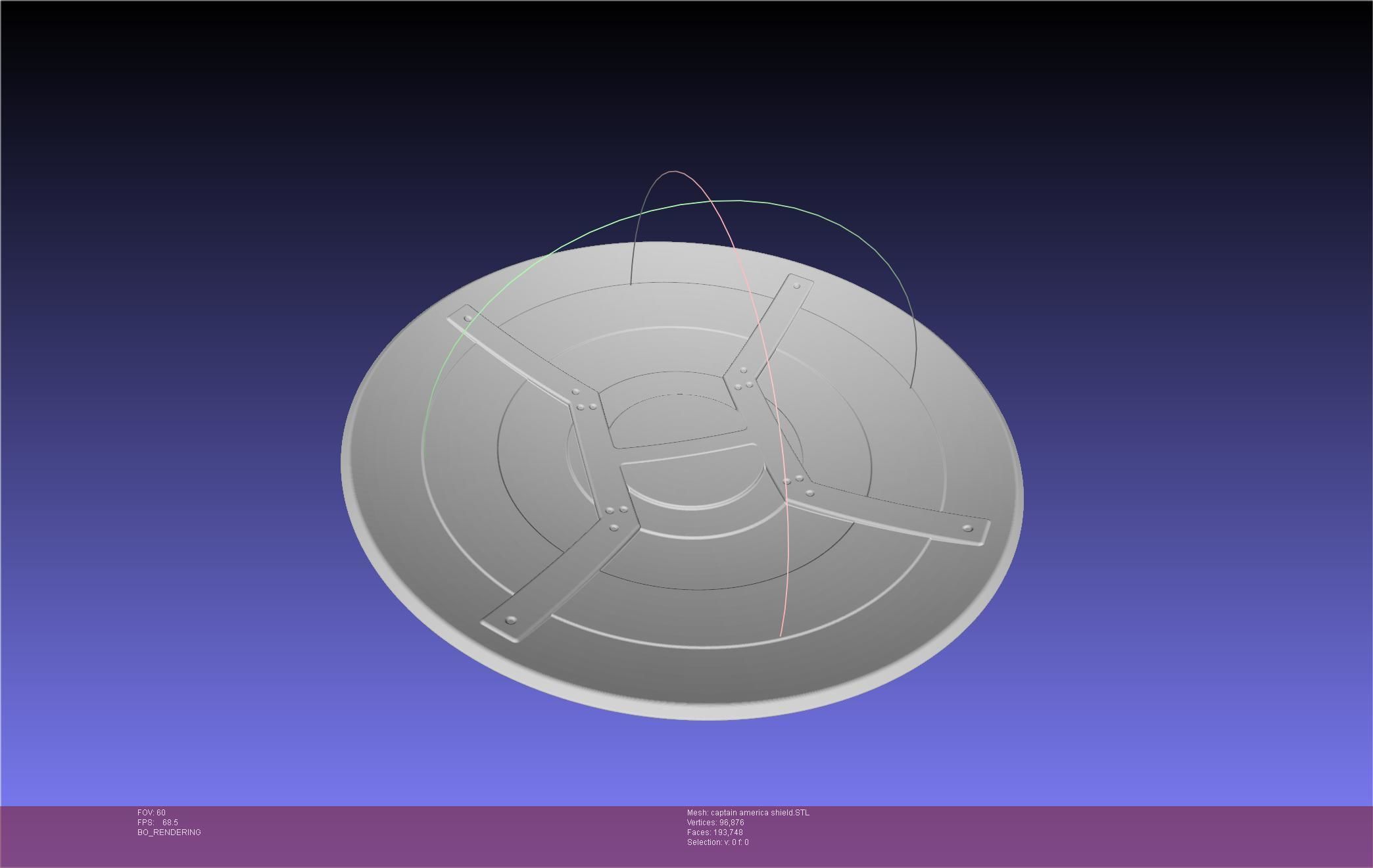 Captain America Shield Printable Assembly 3D print model_53