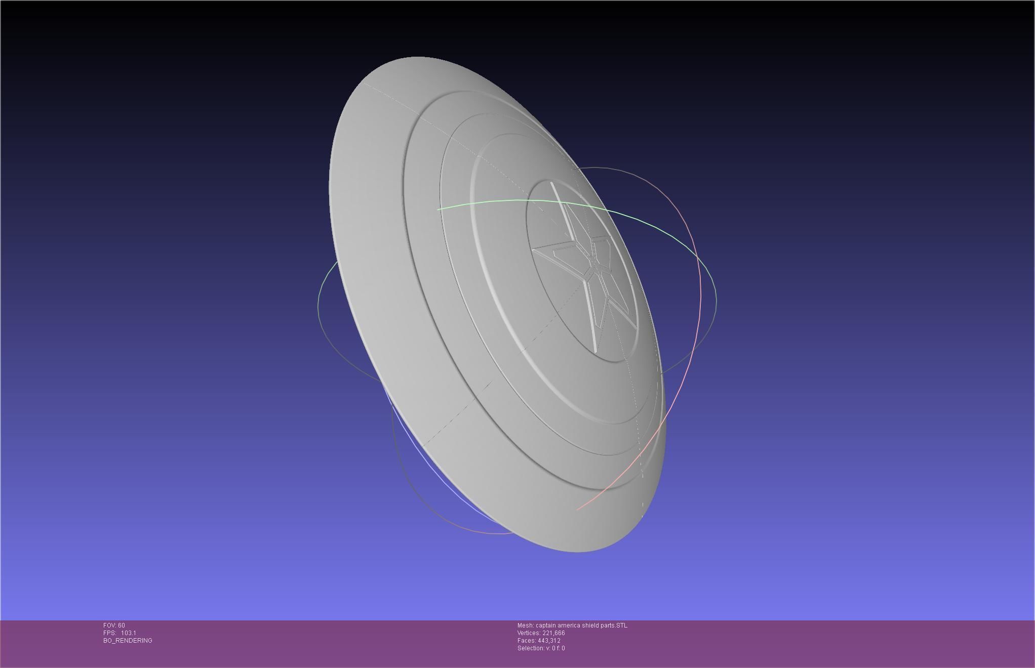 Captain America Shield Printable Assembly 3D print model_21