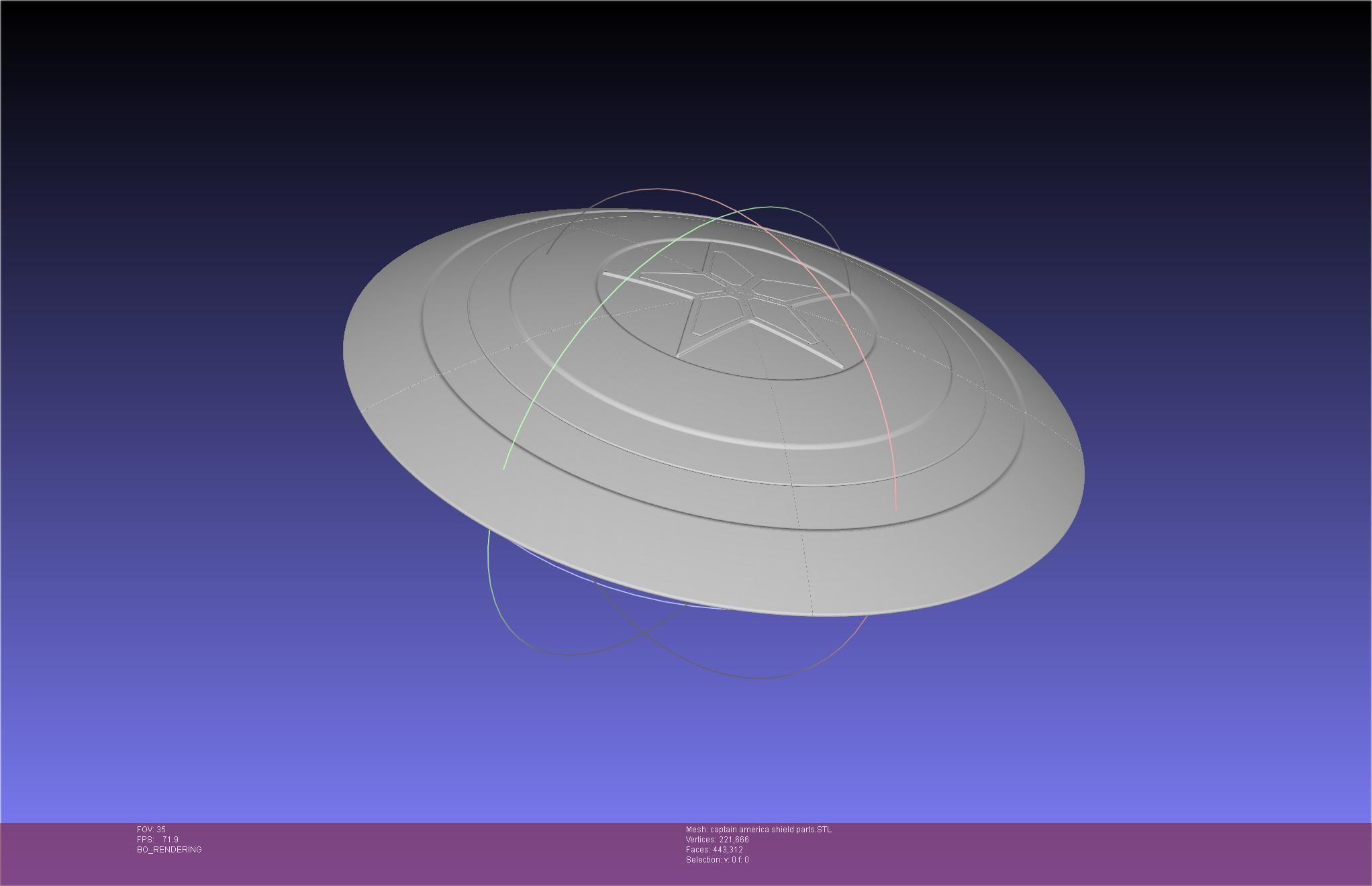 Captain America Shield Printable Assembly 3D print model_48