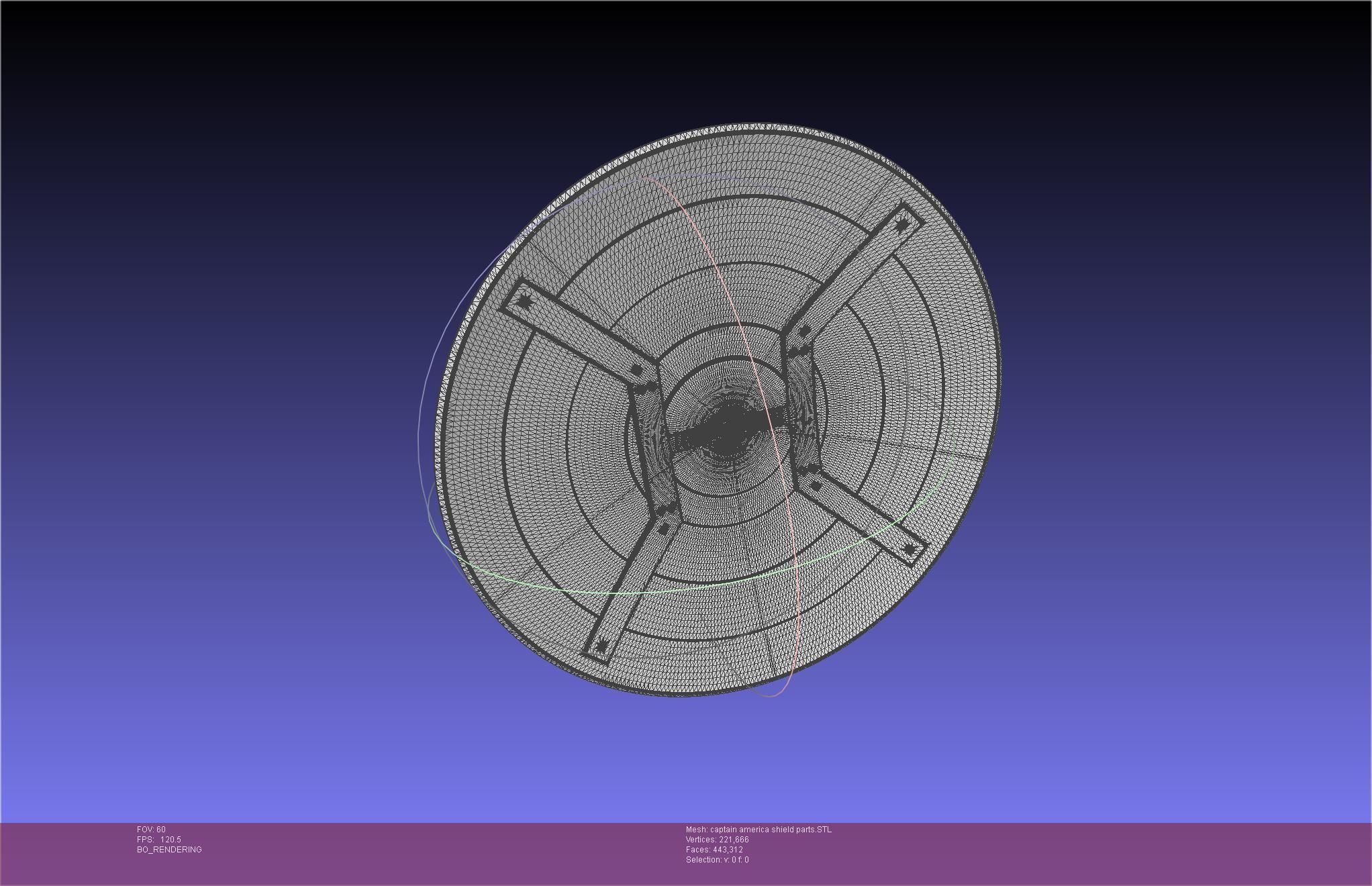 Captain America Shield Printable Assembly 3D print model_36