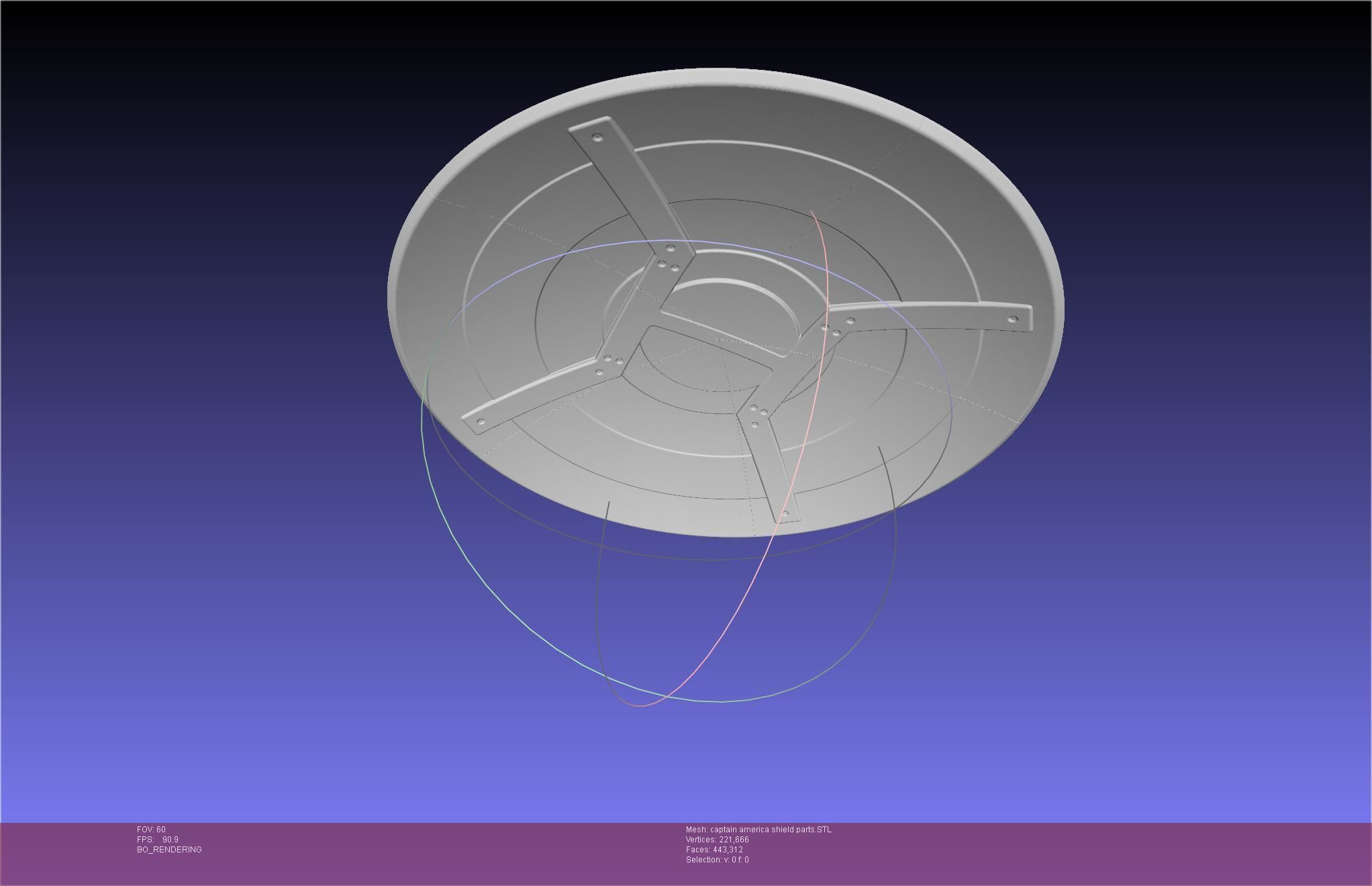 Captain America Shield Printable Assembly 3D print model_13