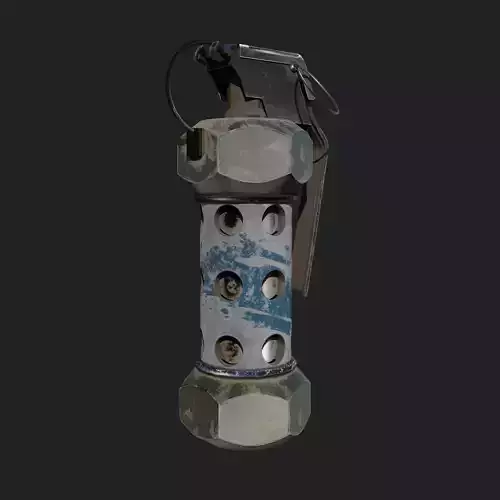 complect of  three grenades low-poly PBR game ready