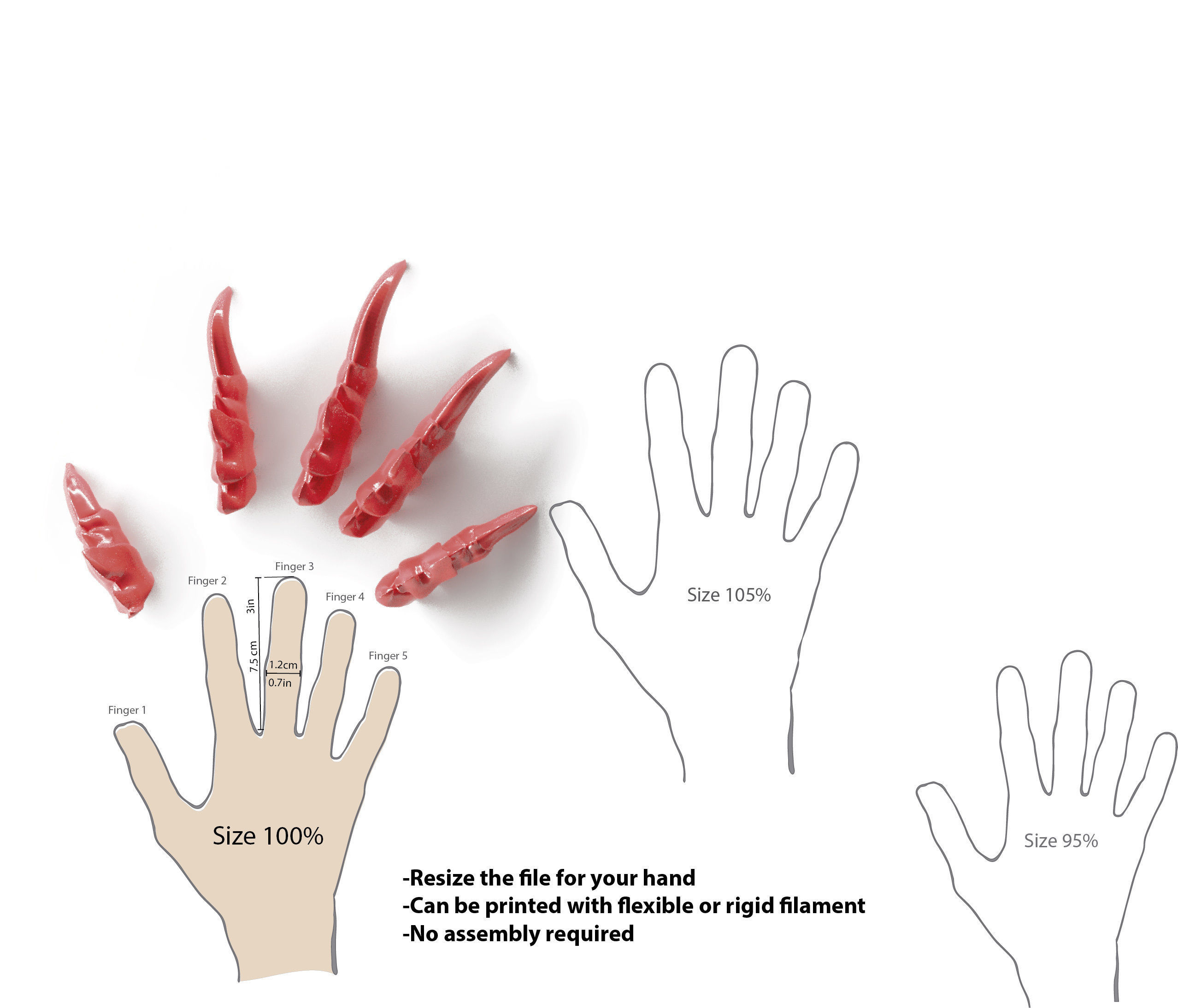 DRAGON CLAWS 3D print model_4