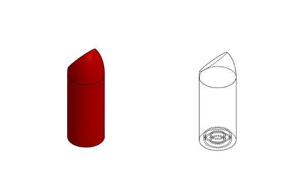 Screw on lipstick - Solidworks 2018 file 3D print model_13