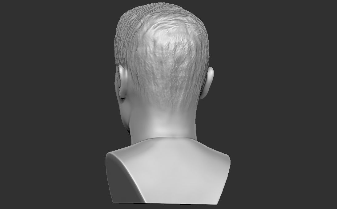 Robert Lewandowski bust for 3D printing 3D print model_8