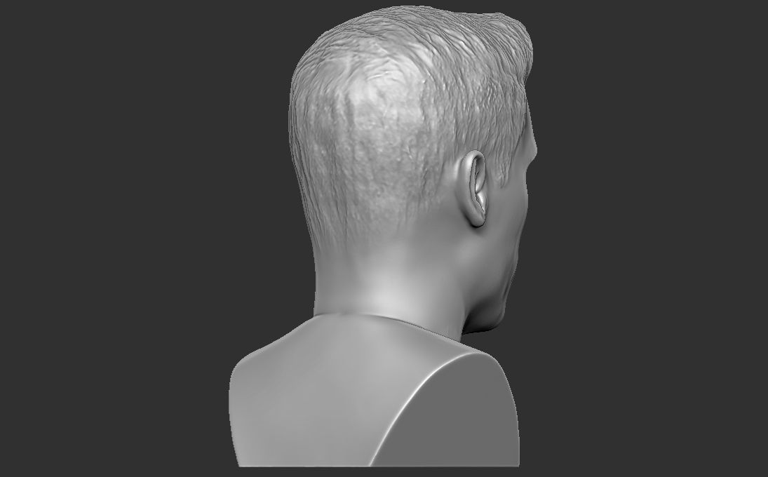 Robert Lewandowski bust for 3D printing 3D print model_10