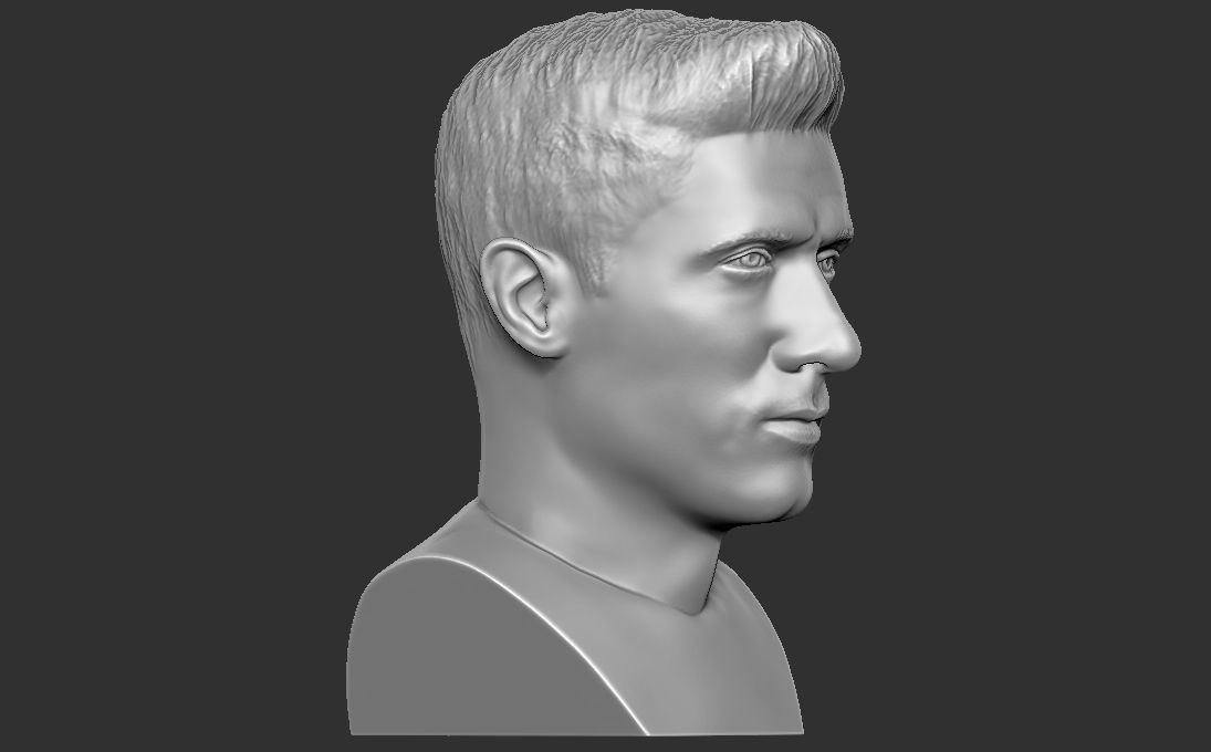 Robert Lewandowski bust for 3D printing 3D print model_13