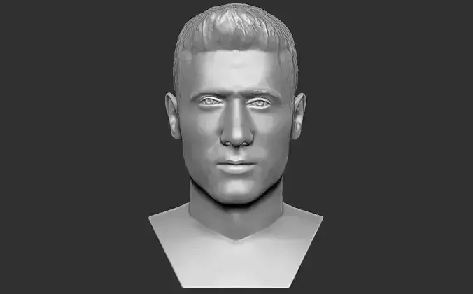 Robert Lewandowski bust for 3D printing 3D print model