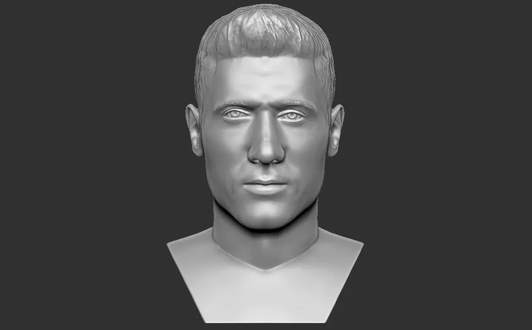 Robert Lewandowski bust for 3D printing 3D print model_0