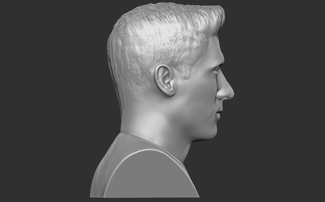 Robert Lewandowski bust for 3D printing 3D print model_11
