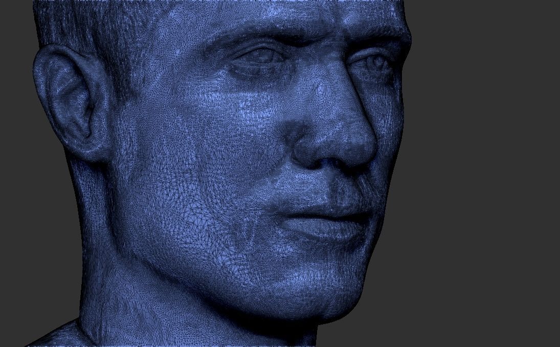 Robert Lewandowski bust for 3D printing 3D print model_27