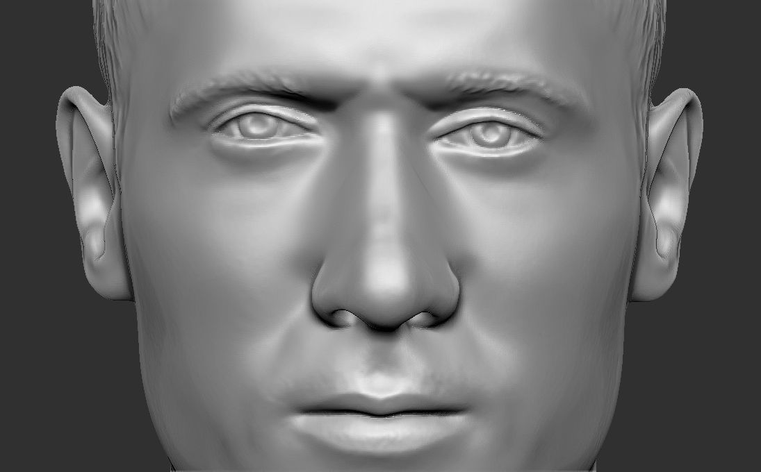 Robert Lewandowski bust for 3D printing 3D print model_17