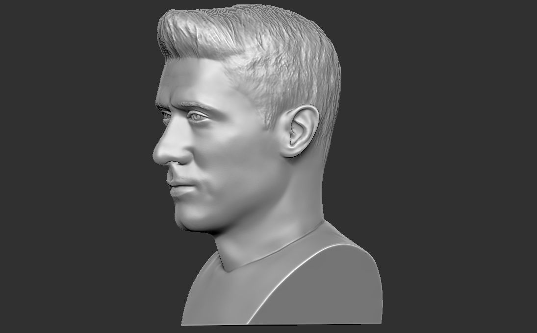 Robert Lewandowski bust for 3D printing 3D print model_5