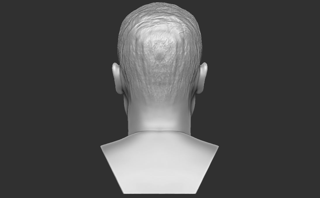Robert Lewandowski bust for 3D printing 3D print model_9