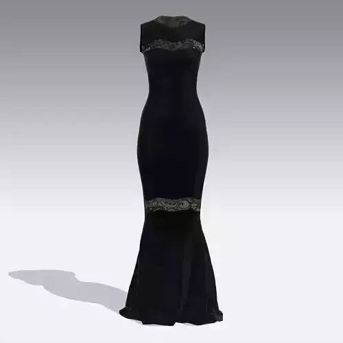 lace black dresss woman